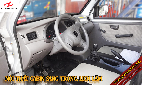 Cabin-nôi thất xe tải Dongben 870 kg tại đại lý xe tải Dongben Sài Gòn-trungtamxetai.com